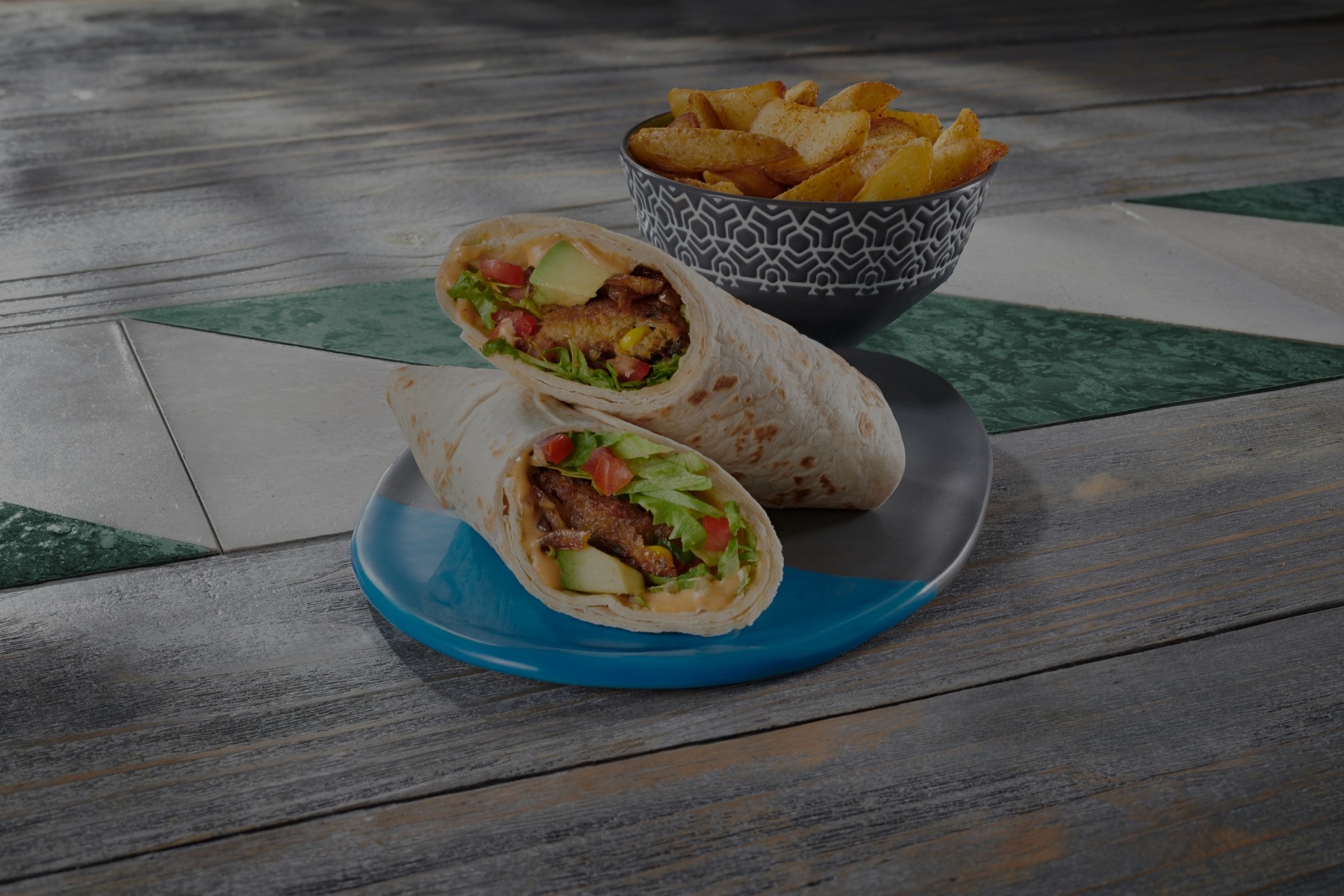 PERinaise, Avo & Caramelised Onion Wrap + any Single Side